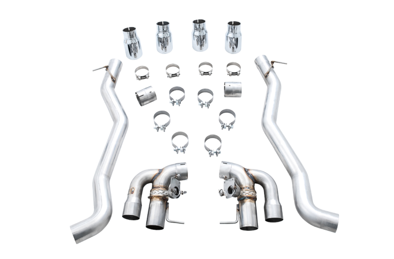 BMW M5 Performance Exhaust - Rear - AWE Tuning - SwitchPath Axle-Back - Chrome Silver - `18-`19